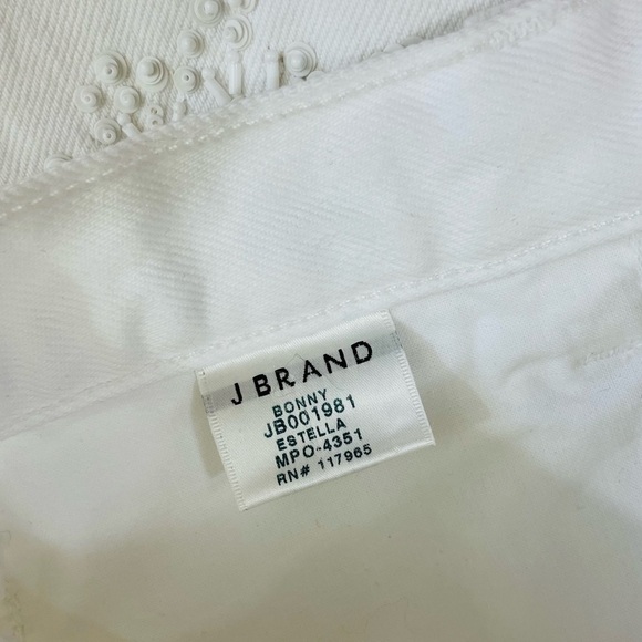 J Brand “Bonny” Embellished Denim White Mini Skirt - Picture 15 of 16
